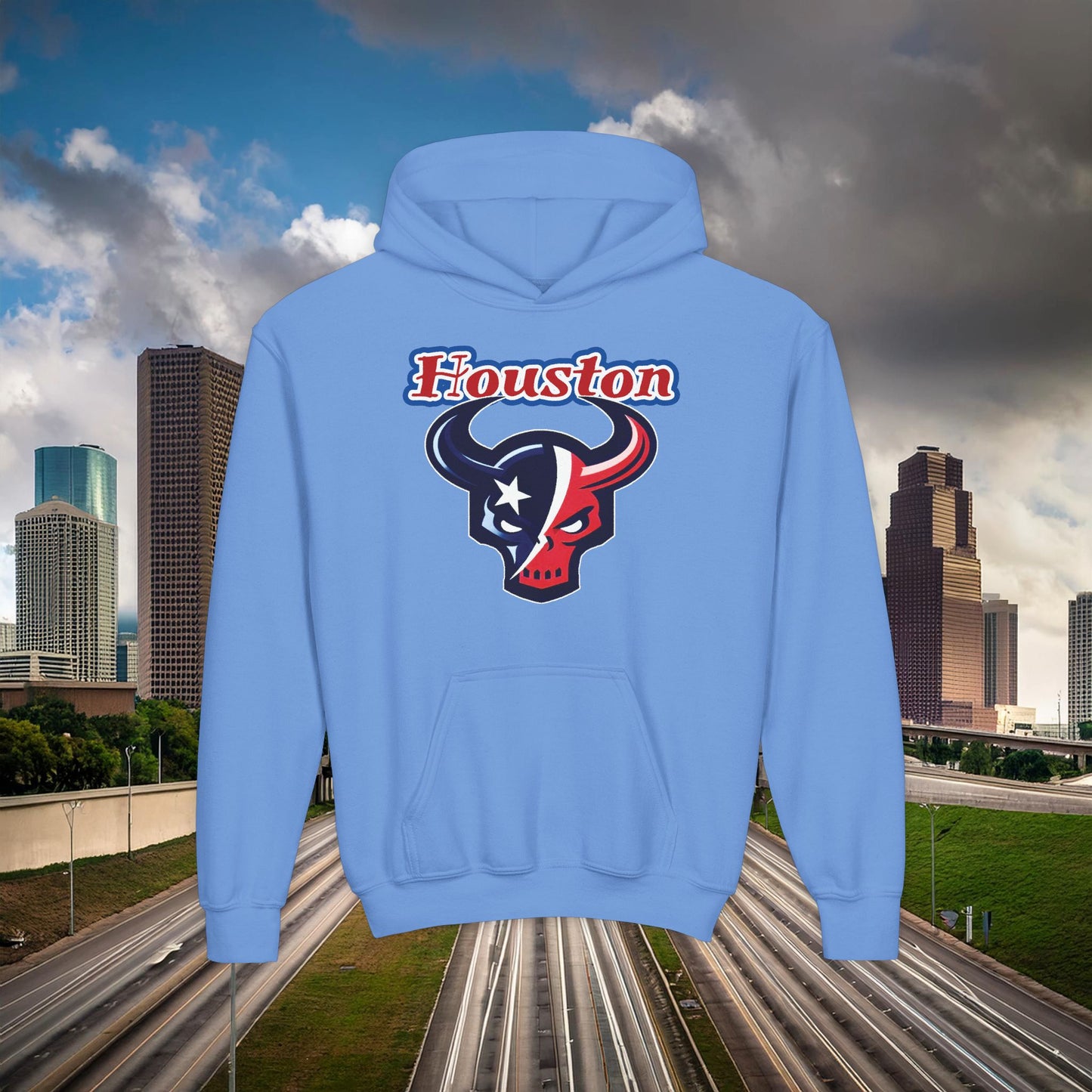 Houston Skull Youth Hoodie
