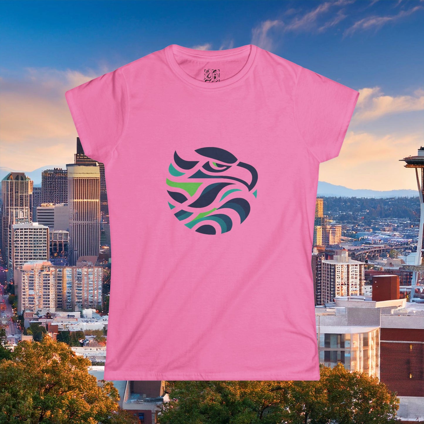 Seattle Football Logo Women's Softstyle Tee