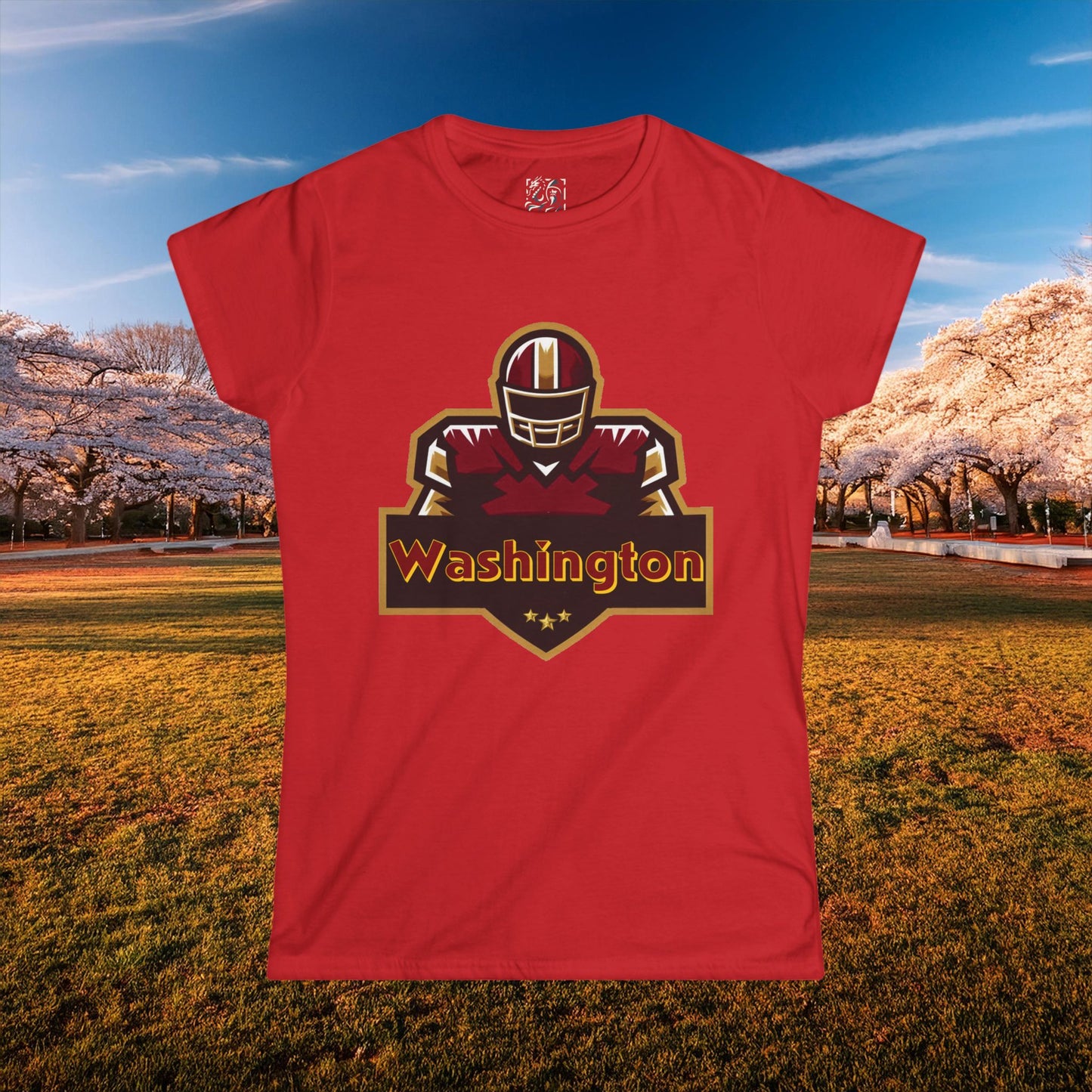Washington Football Player Logo Women's Softstyle Tee