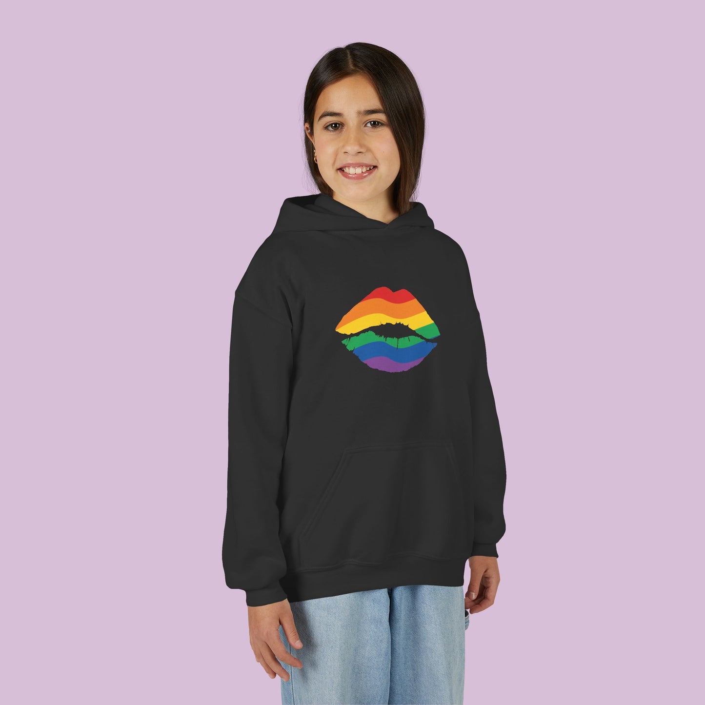 Rainbow Kiss Youth Hoodie