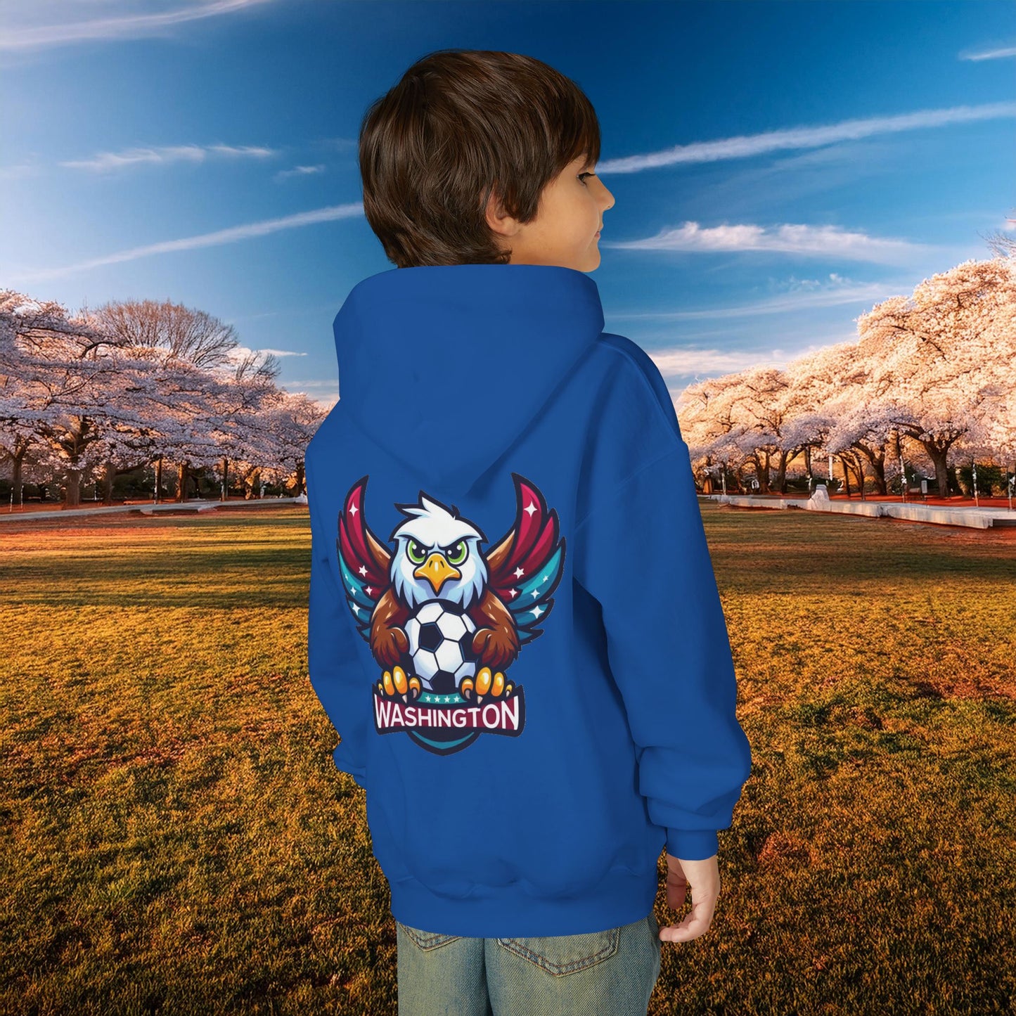 Washington Spirit Eagle Design Youth Hoodie
