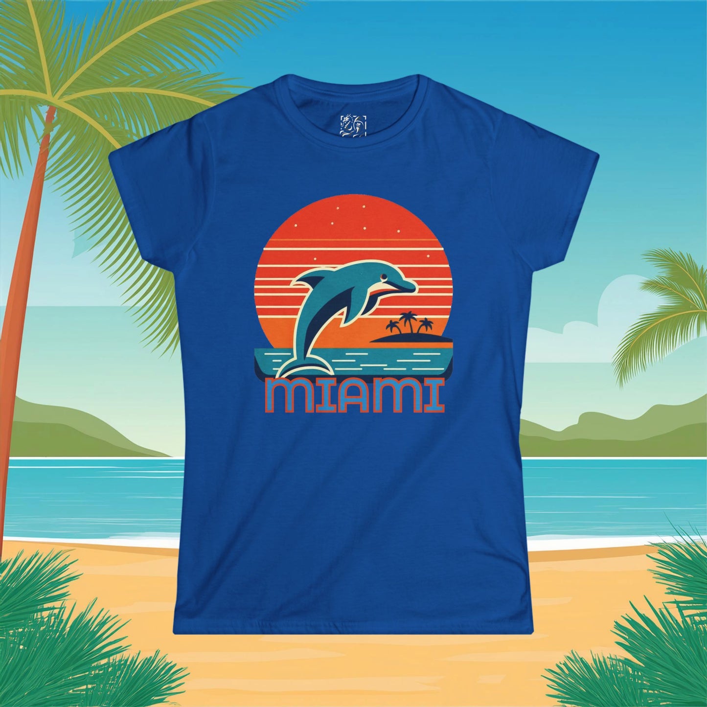 Miami Football Design Women's Softstyle Tee