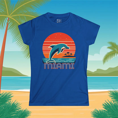 Miami Football Design Women's Softstyle Tee