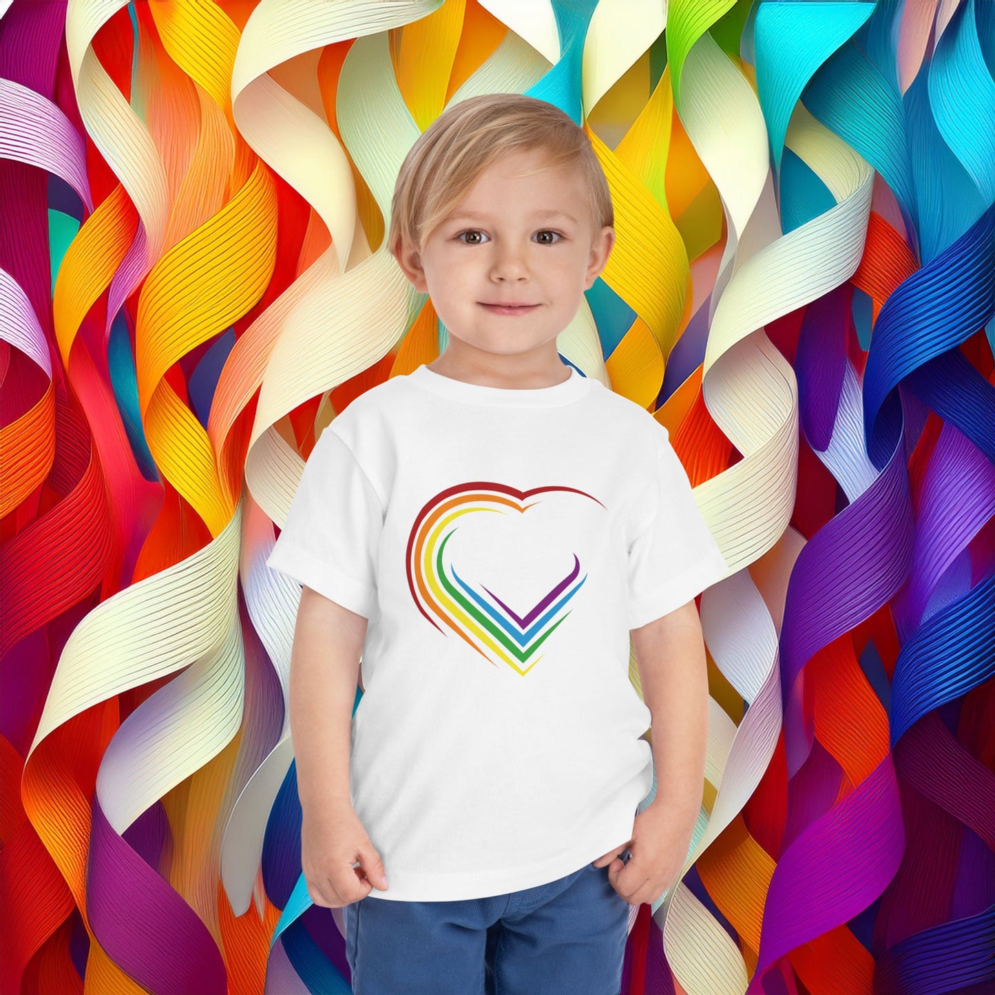 Rainbow Heart Toddler Tee