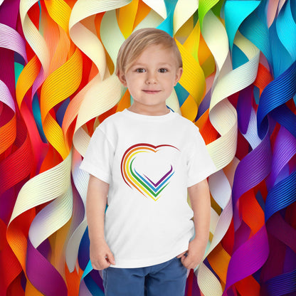 Rainbow Heart Toddler Tee