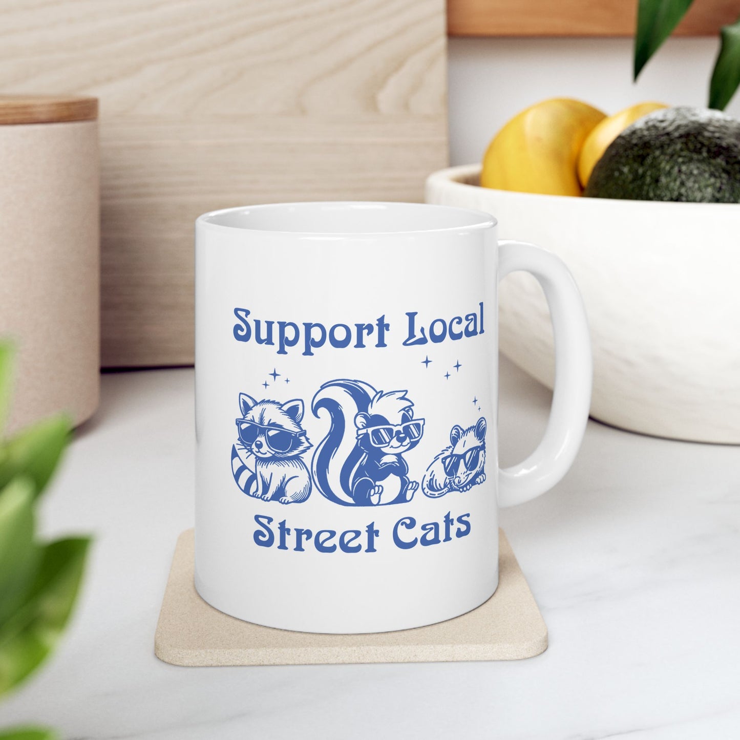 Support Local Street Cats Ceramic Mug (11oz/15oz)