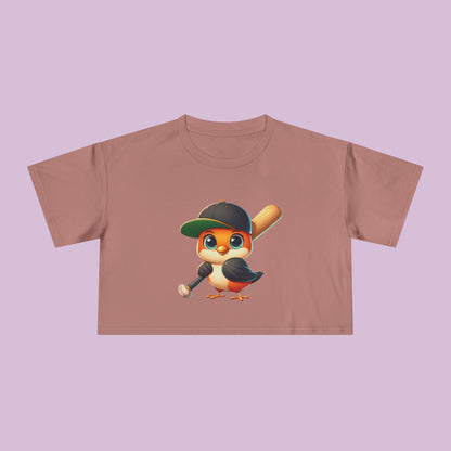 Baltimore Baseball Little Oriole Women's Crop Tee