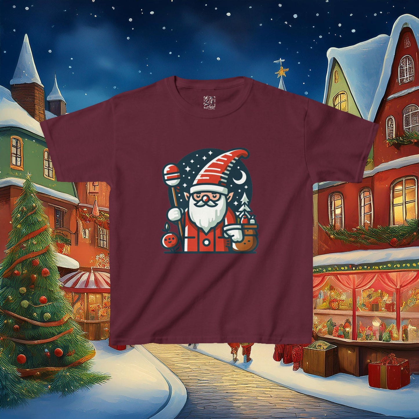 Santa Gnome Kids Tee