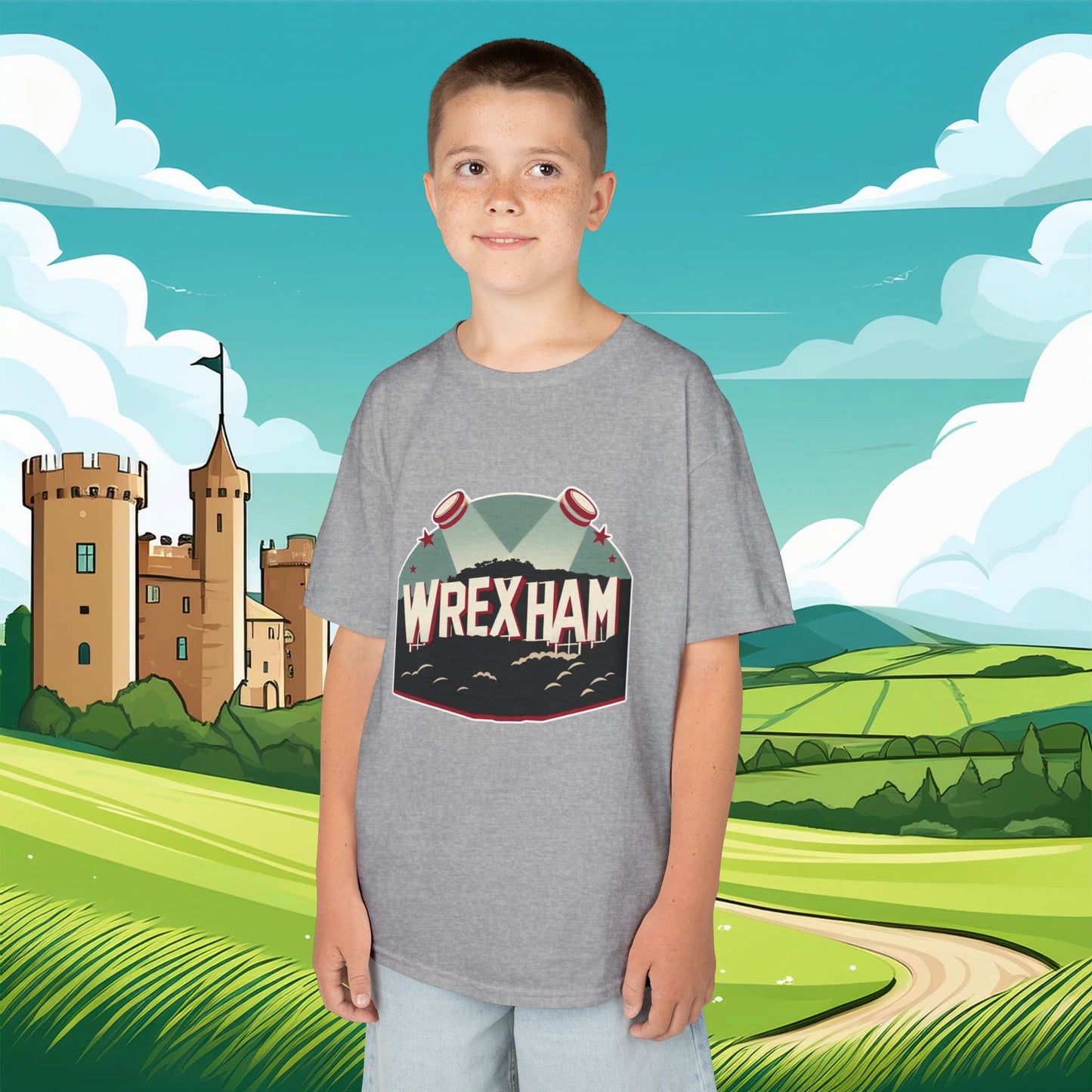 Wrexham Hollywood Sign Kids Tee