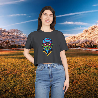 Psychedelic Wizard's Player Women's Crop Tee