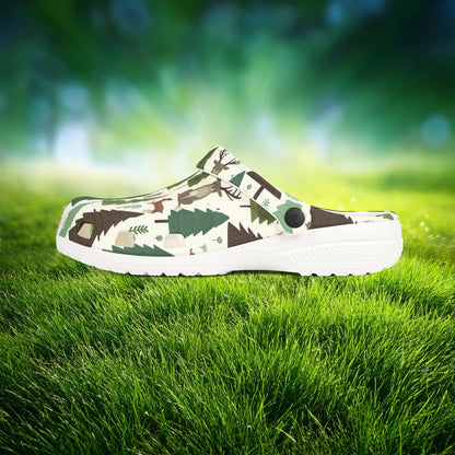 Forest Pattern Foam Clogs