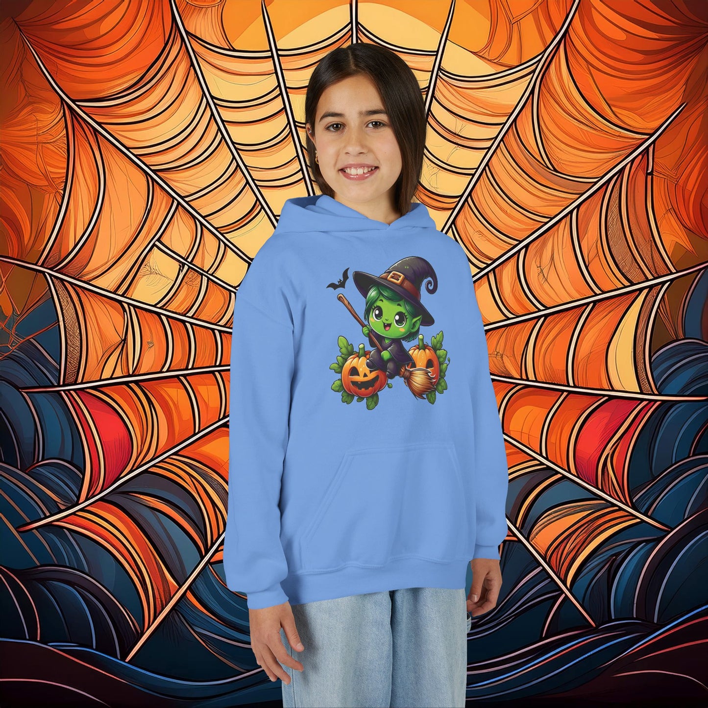 Cute Witch Youth Hoodie