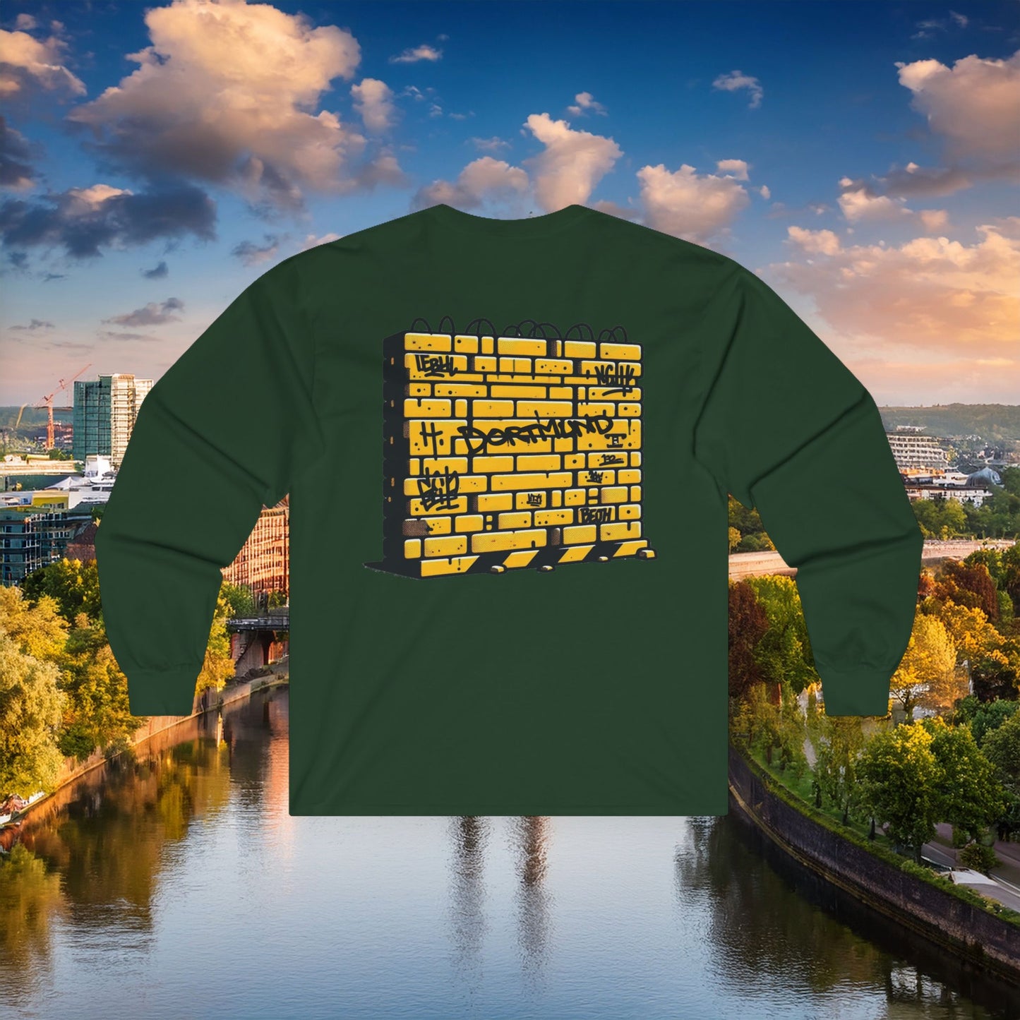 Dortmund Honeycomb Graffiti Long Sleeve Tee