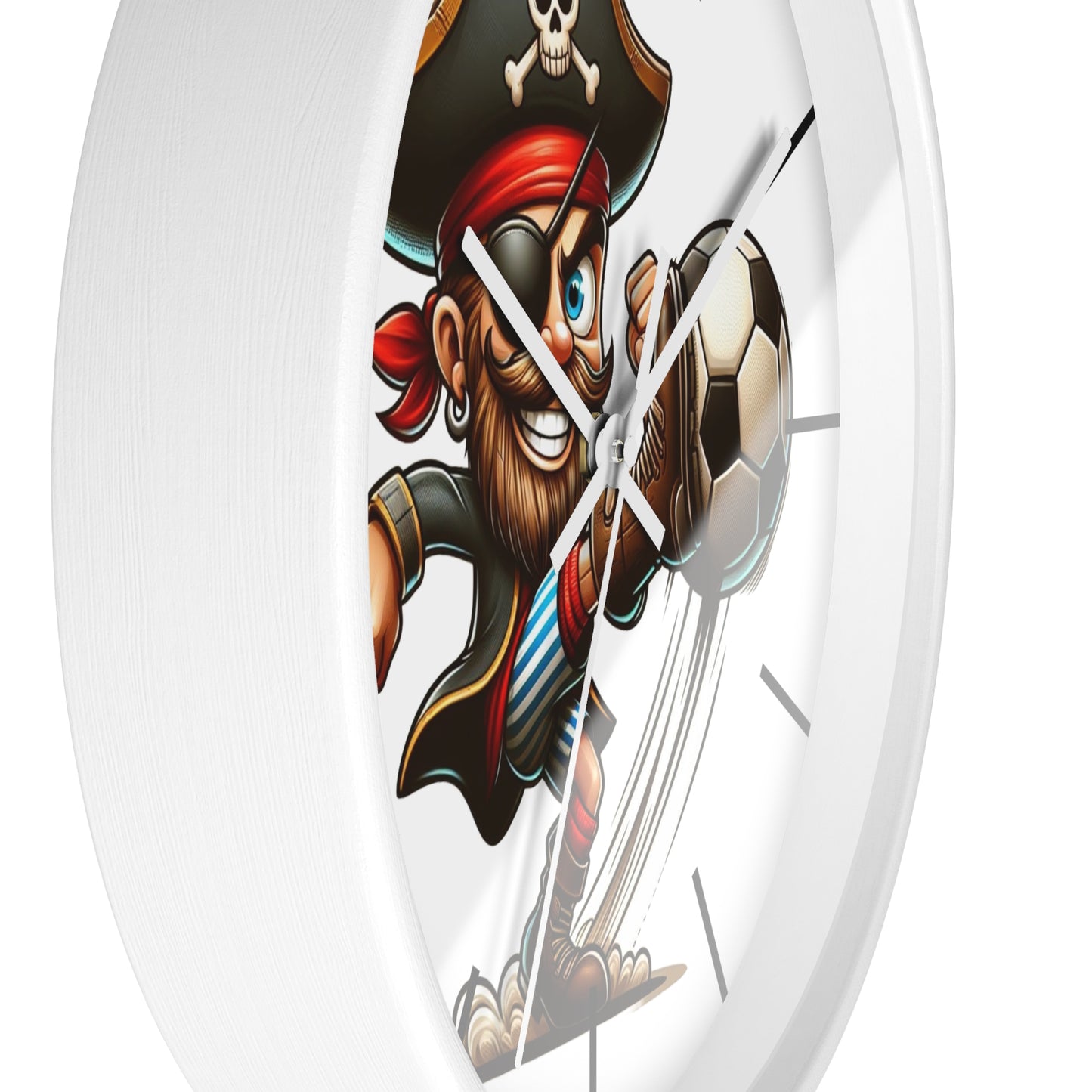Pirate Soccer Wall Clock