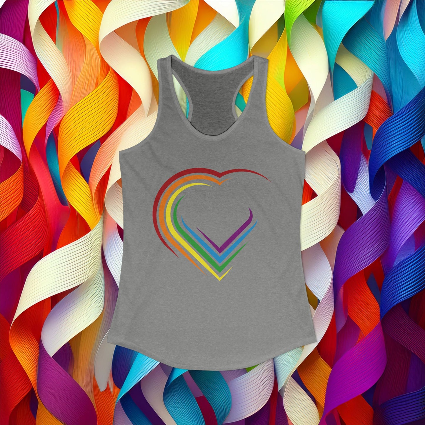 Rainbow Heart Women's Racerback Tank