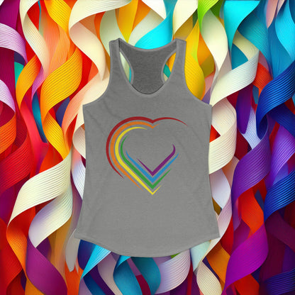 Rainbow Heart Women's Racerback Tank