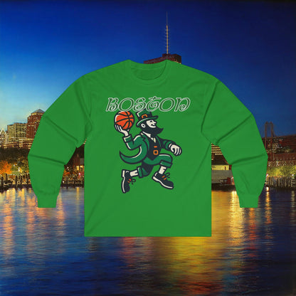 Boston Basketball Logo Long Sleeve Tee