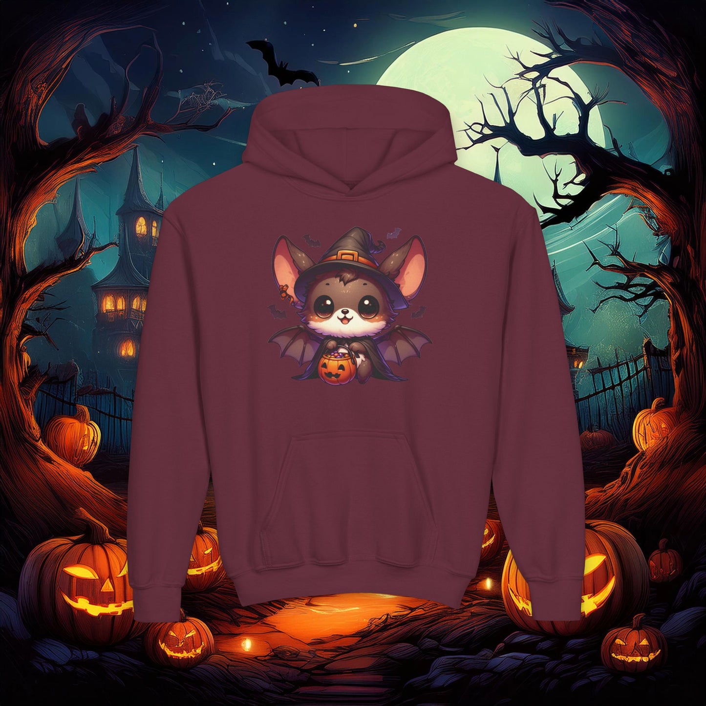 Cute Bat Youth Hoodie
