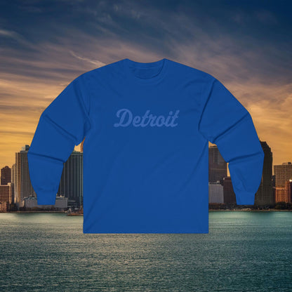 Detroit Football Crest Long Sleeve Tee