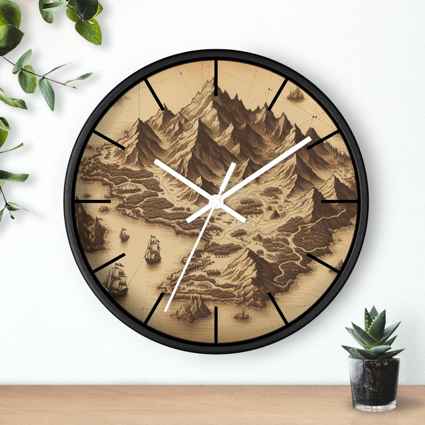 Island Map Wall Clock