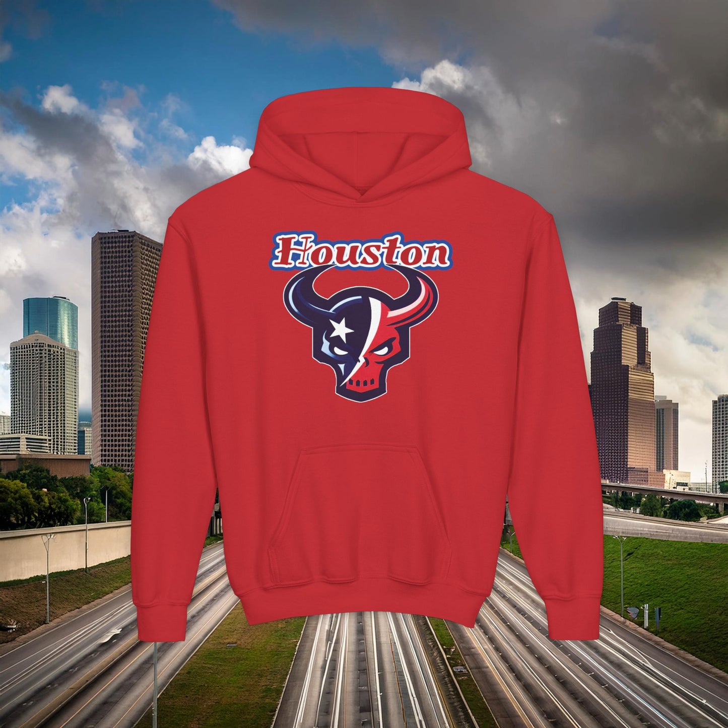 Houston Skull Youth Hoodie