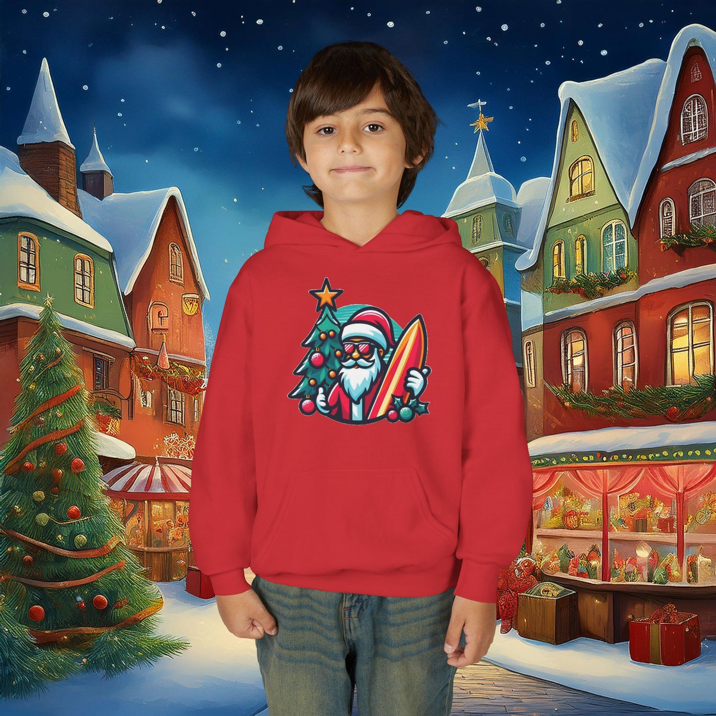 Surf Santa Youth Hoodie