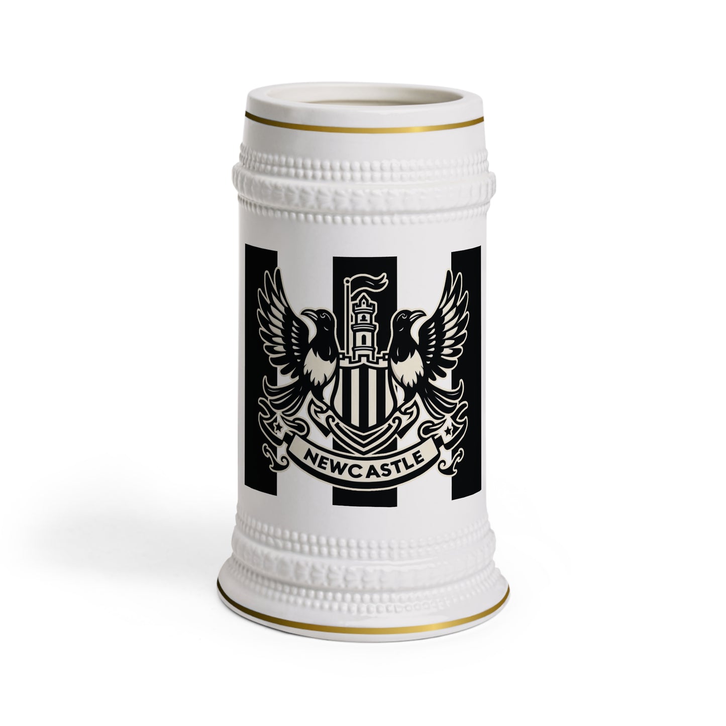 Newcastle United B&W Crest Stein Mug