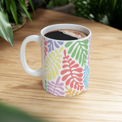 Colorful Tropical Leaves Ceramic Mug (11oz/15oz)