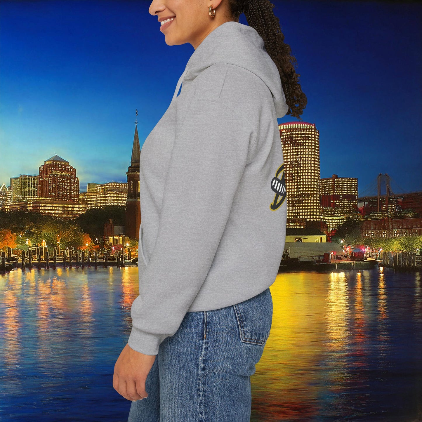 Boston Hockey Bear Hoodie