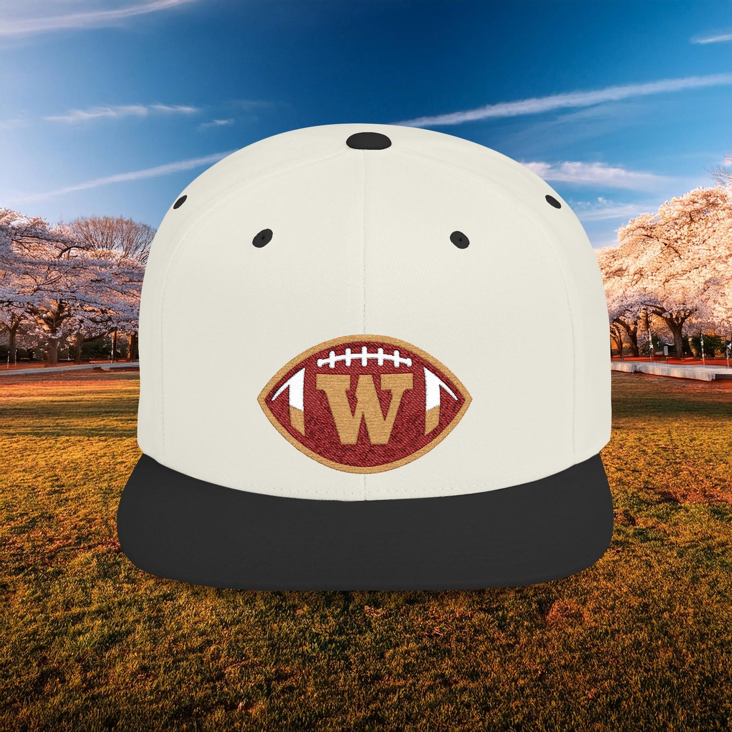 Washington Football Logo Flat Bill Snapback