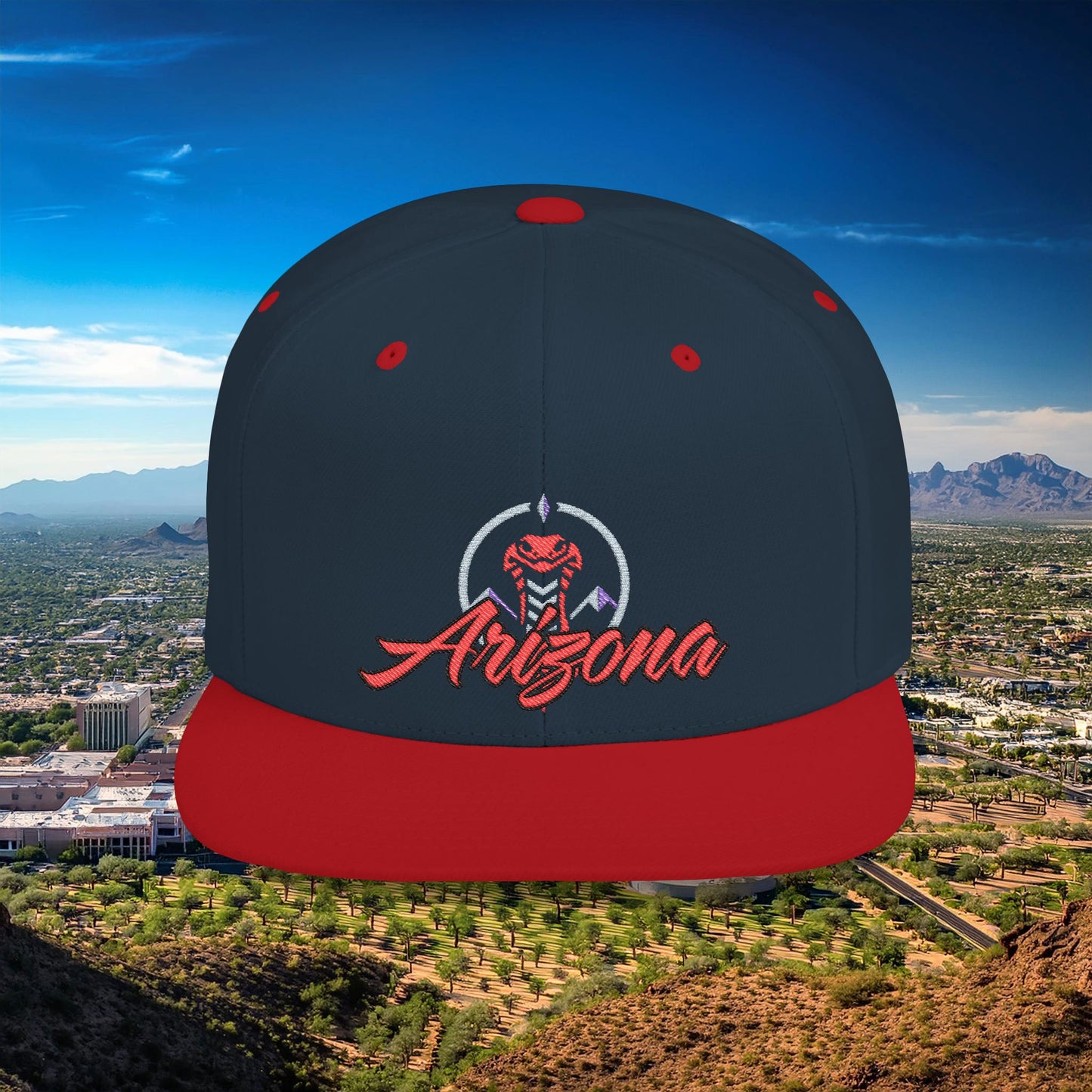 Arizona Baseball Logo Flat Bill Snapback