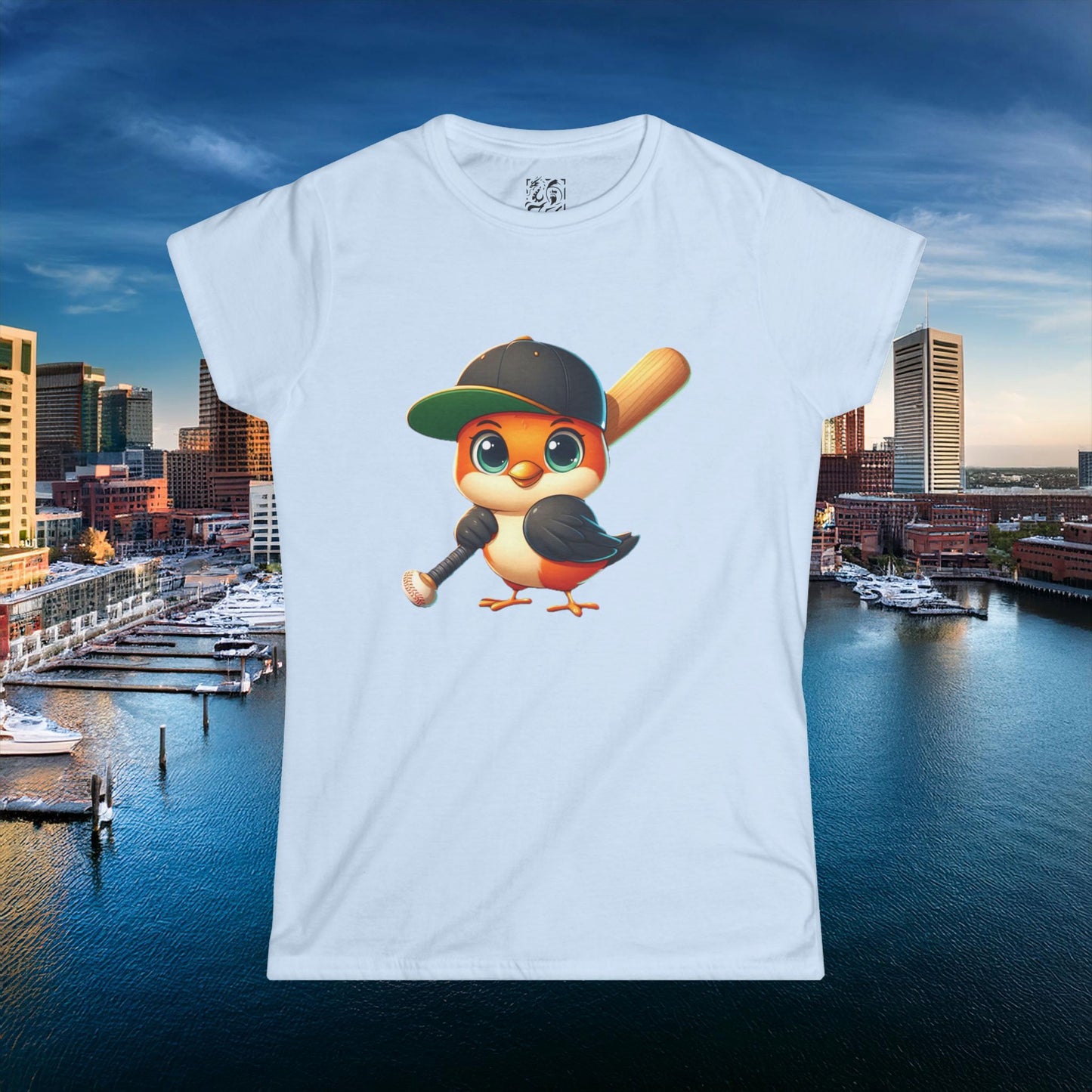 Baltimore Baseball Little Oriole Women's Softstyle Tee