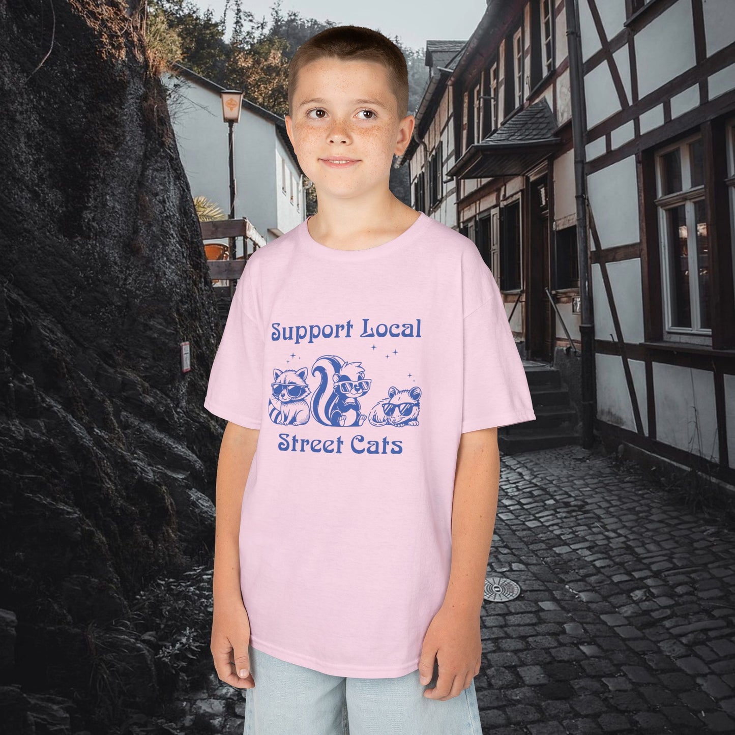 Support Local Street Cats Kids Tee