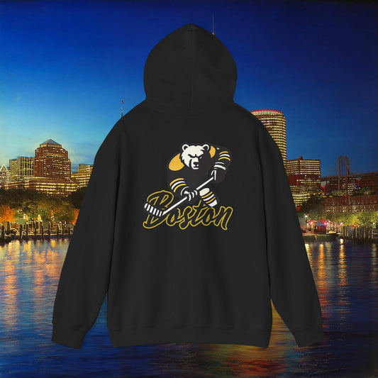 Boston Hockey Bear Hoodie