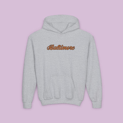 Baltimore Baseball Little Oriole Youth Hoodie