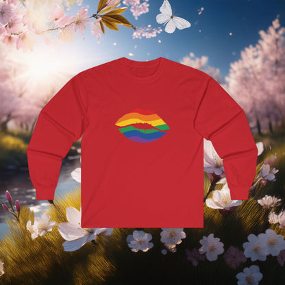 Rainbow Kiss Long Sleeve Tee
