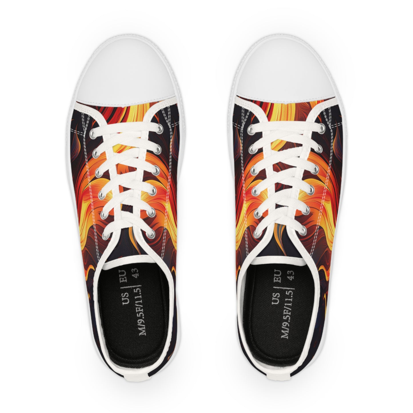 Flames Men's Low Top Sneakers