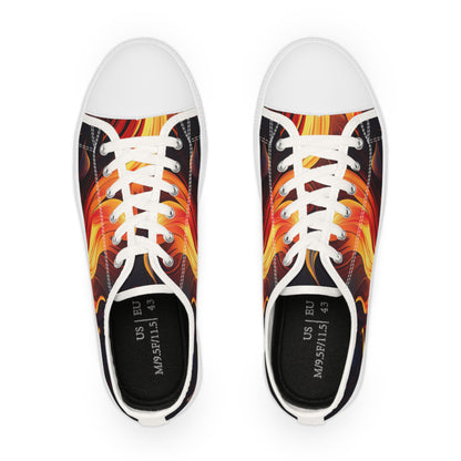 Flames Men's Low Top Sneakers