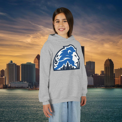 Detroit Football Skyline Youth Hoodie