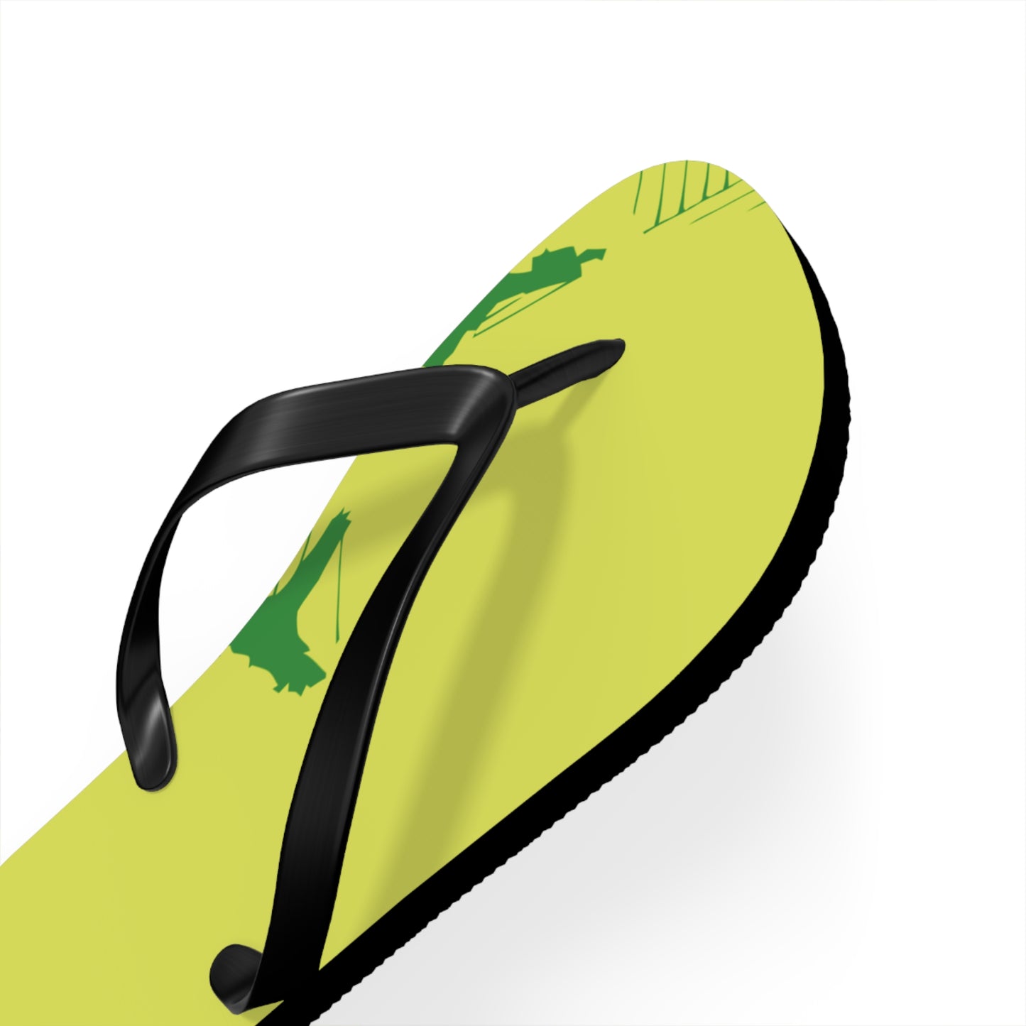 Electric Green and Gold Newcastle Flip Flops