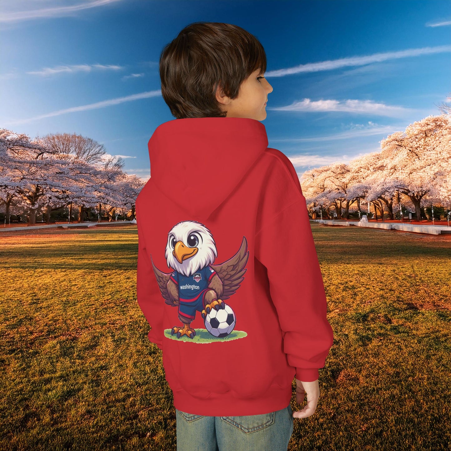 Washington Spirit Red/Blue Design Youth Hoodie