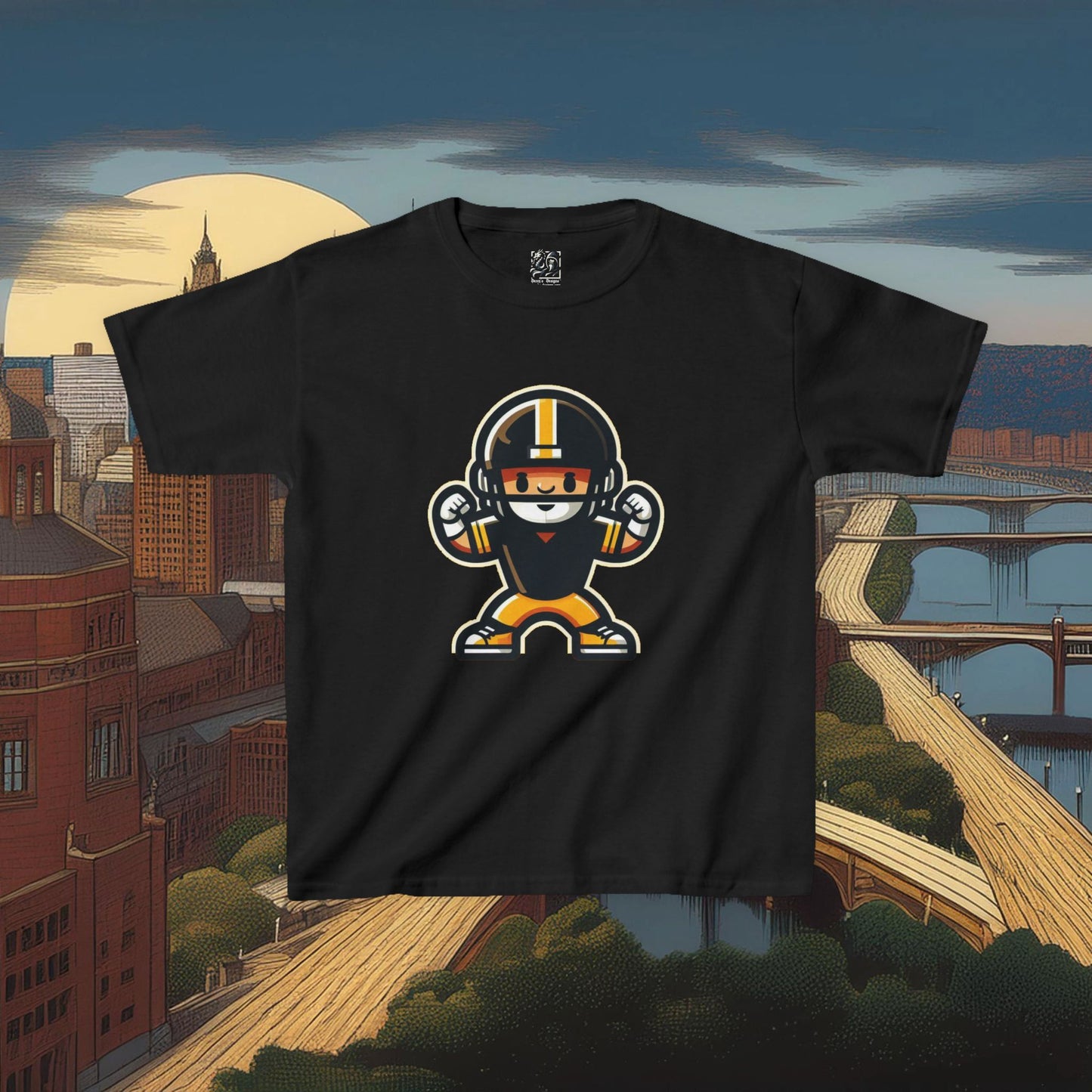 Mini Pittsburgh Football Player Kids Tee