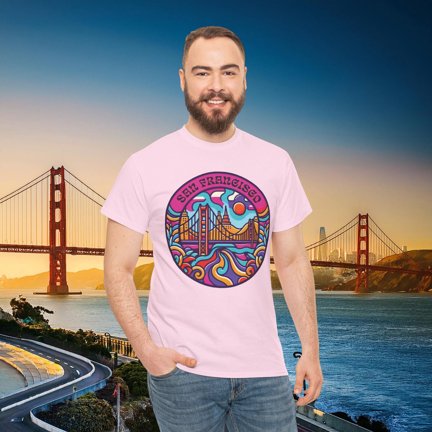 Vibrant San Francisco Psychedelic Tee