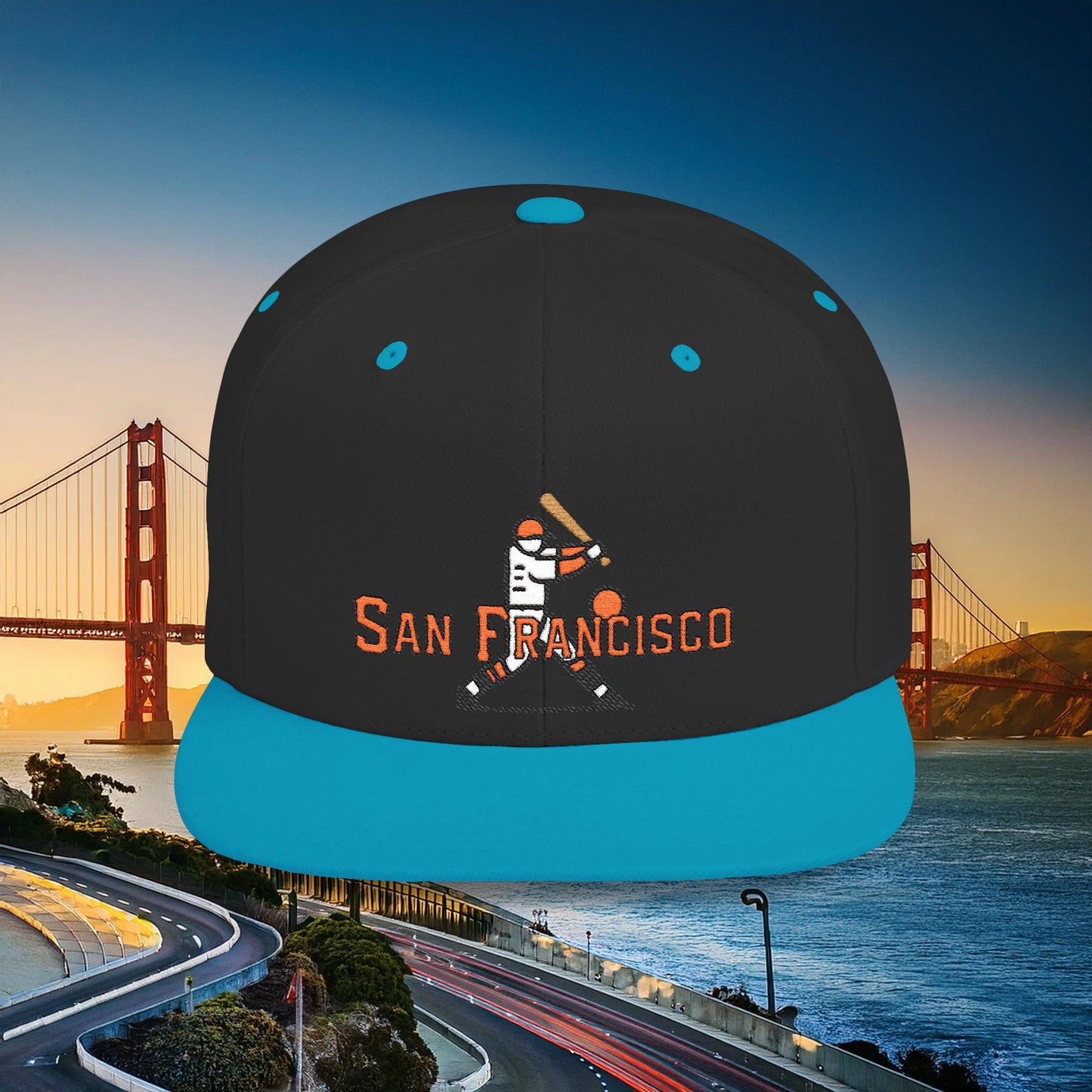 San Francisco Baseball Player Flat Bill Snapback