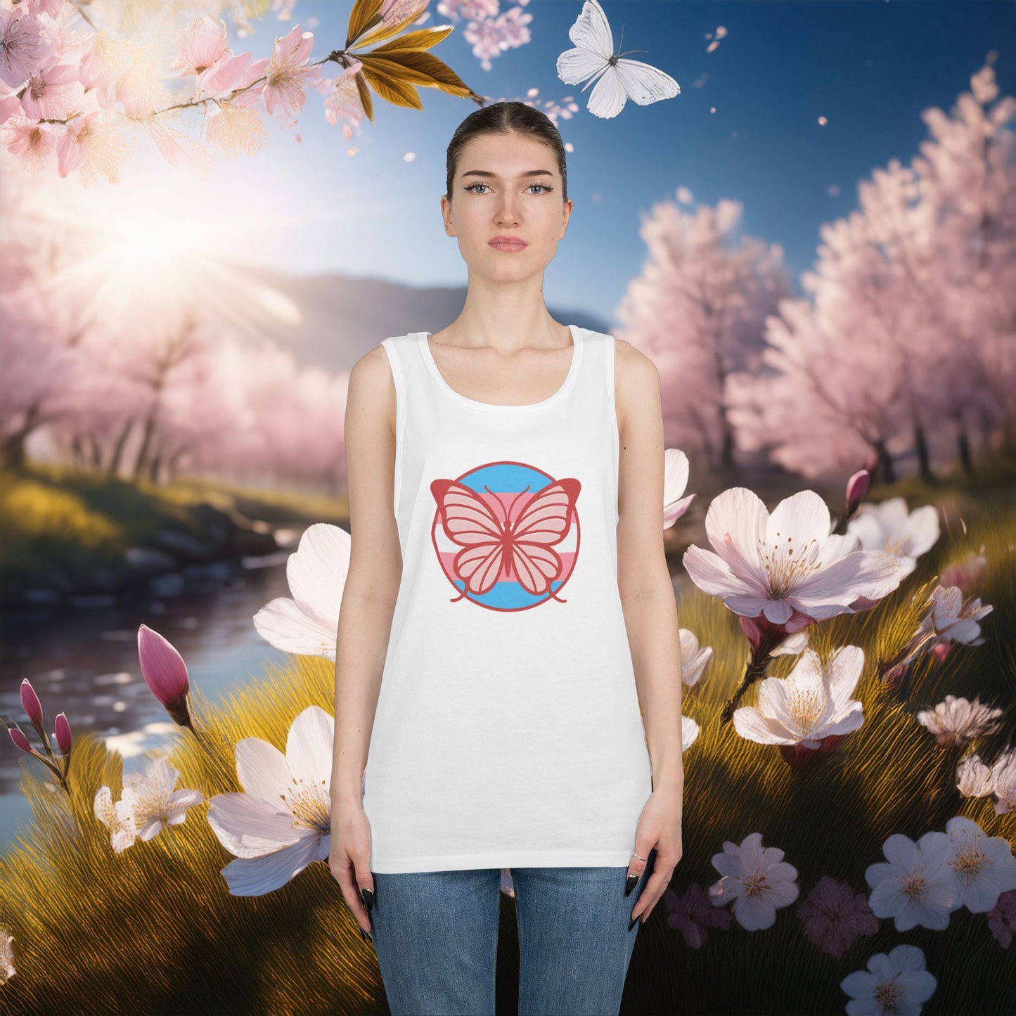 The T Elders Butterfly Unisex Heavy Cotton Tank Top