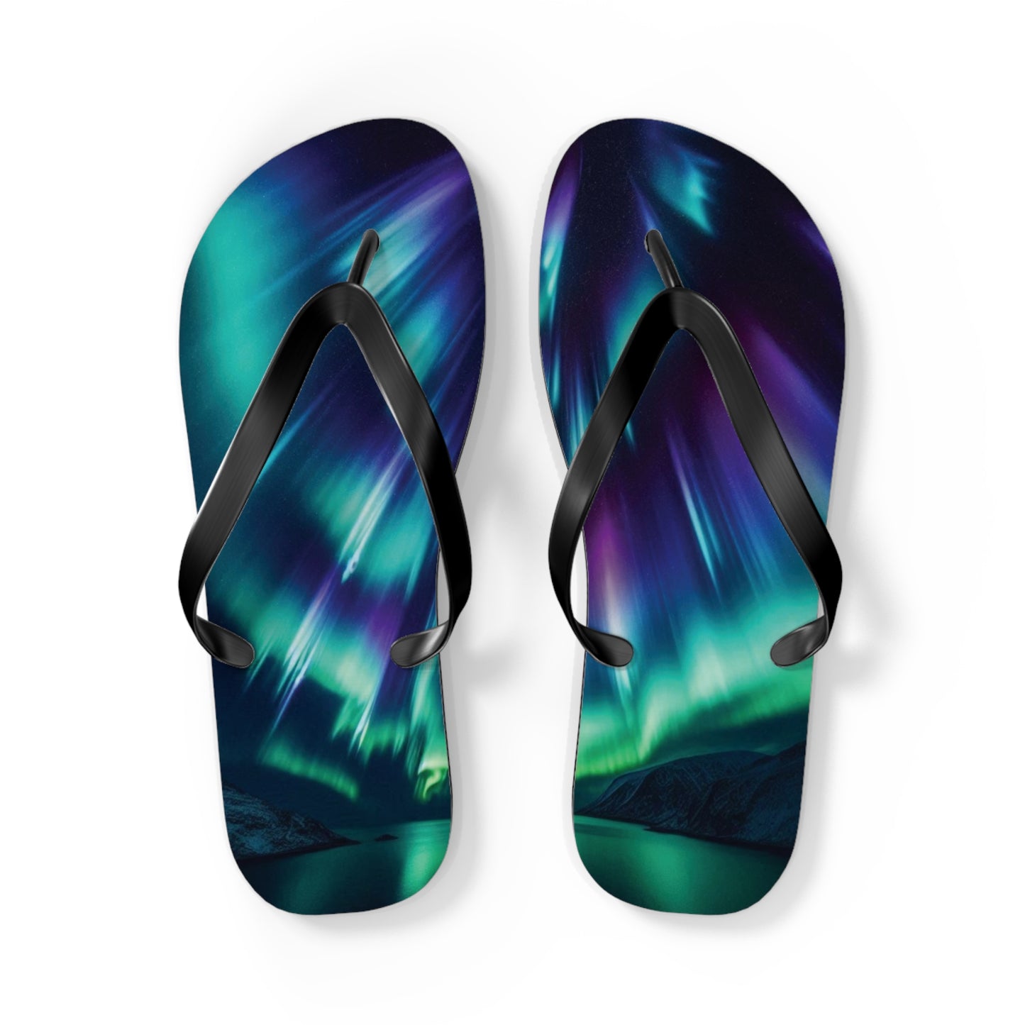 Northern Lights Flip Flops