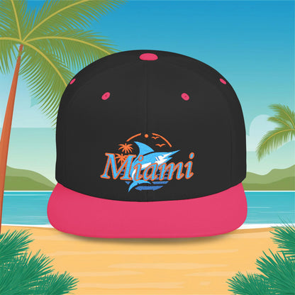 Miami Baseball Logo Flat Bill Snapback