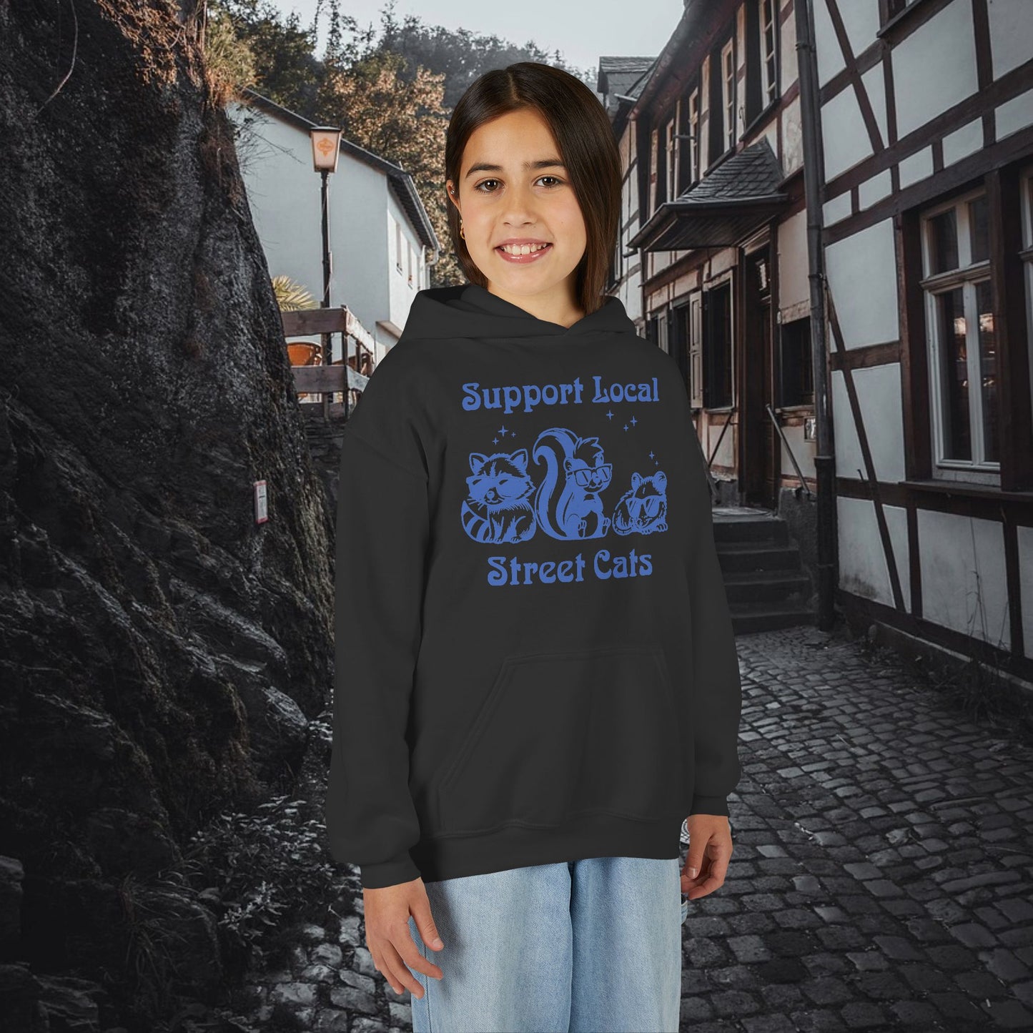 Support Local Street Cats Youth Hoodie