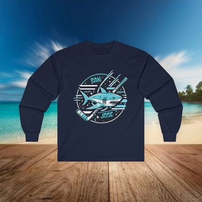 San Jose Hockey Logo Long Sleeve Tee