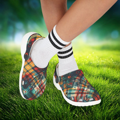 Floral Plaid Kid's Foam Clogs